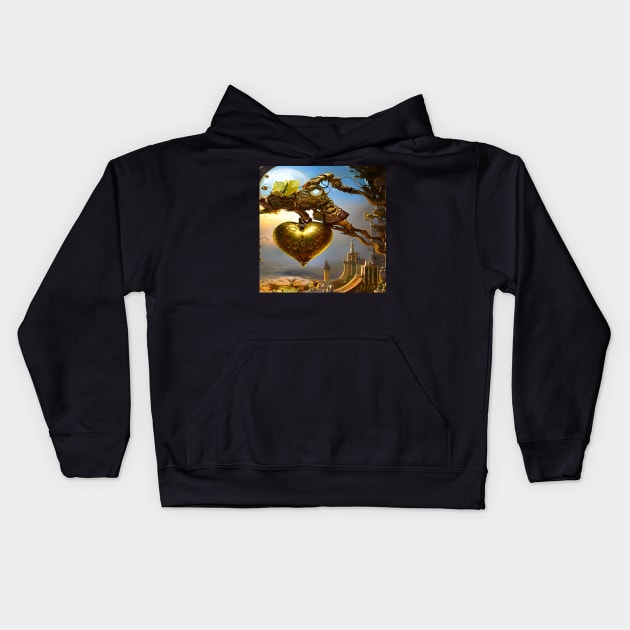 Heart of gold Kids Hoodie by moonspirits